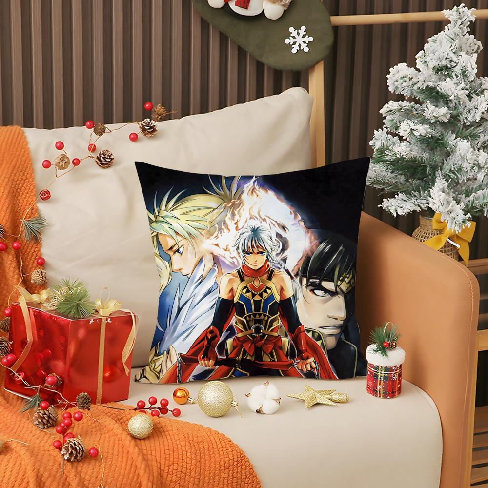 Anime G-Genso S-Suikoden Pillow Case Living Room Sofa Decorative Cushion Cover Simple Household Light Luxury Printed Pillow