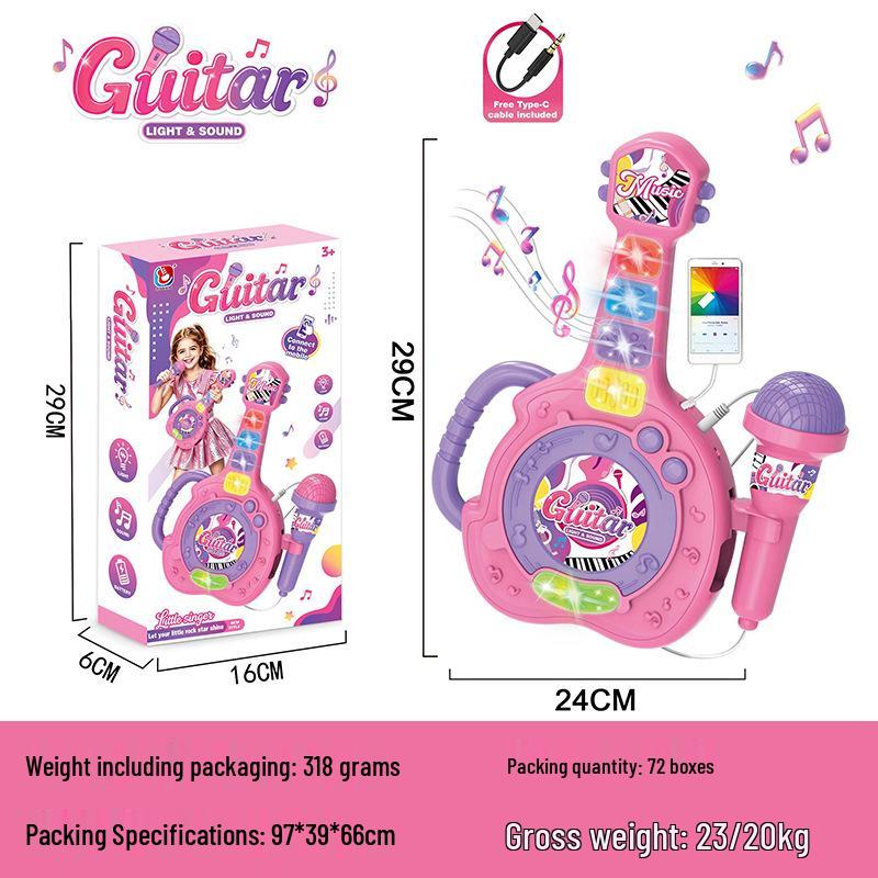 Macchina Karaoke per Bambini con 3 Microfoni e Luci Fresche - Giocattolo Musicale per Bambini e Bambine