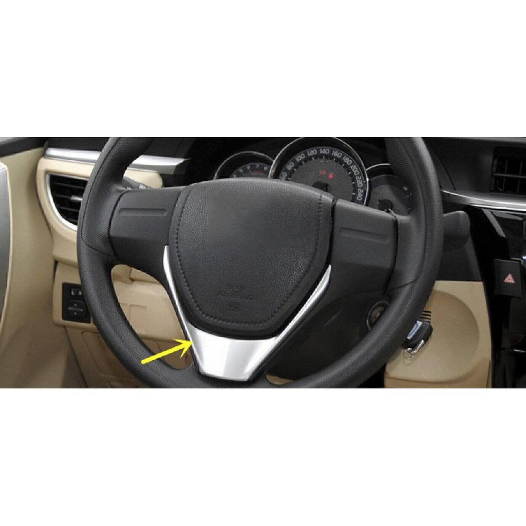 For Toyota Corolla 14-16 17-19 Bright Wood Grain Steering Wheel U Type Cover 1PC