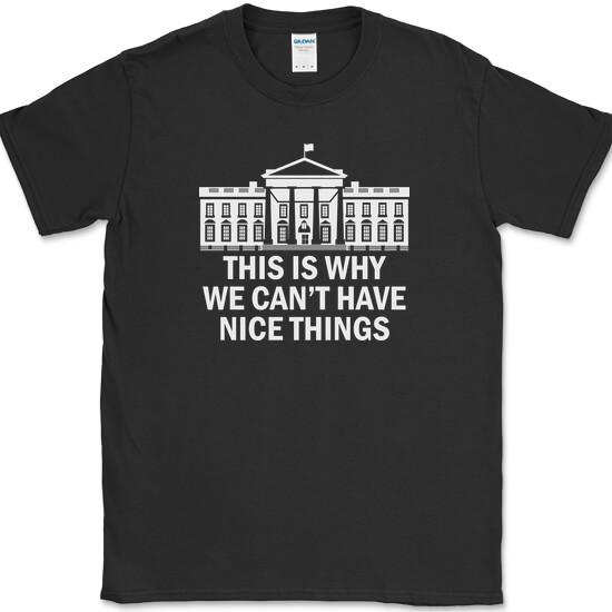 Why We Can t Have Nice Things T-Shirt Funny Anti Government Political Tee L