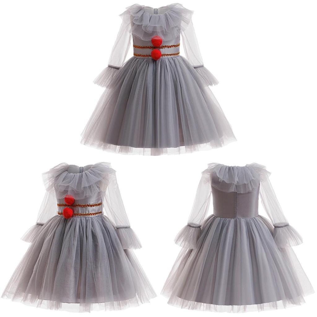 Kinder Halloween It Kostüm Kleid Mit Tüllstoff Für Kinder Party Spiel Und Cosplay