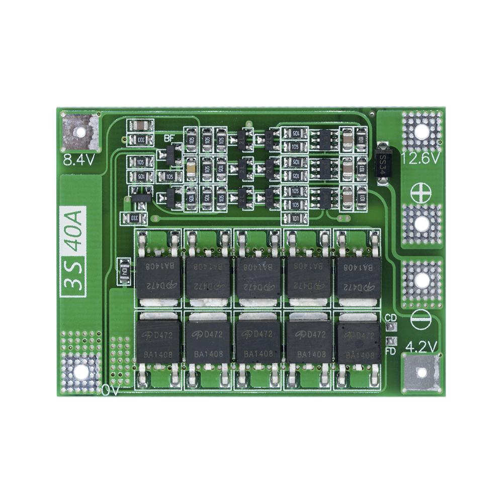 3S Lithium Battery Protection Board 40A Enhanced Version Li-ion Battery Protection Module Charging Module Charging Board