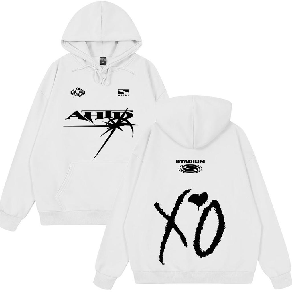 Raper The Weeknd Trasa Koncertowa 2026 Bluza z Nadrukiem Męska Damska Modny Pulower Zimowy Luźny Casualowy Oversize Bluza z Kapturem Prezenty dla Fanów