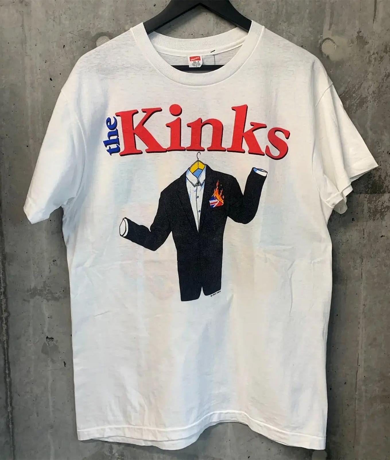 The Kinks Band Tee Down All The Days 1990s White 2side T-shirt Size S-5XL XXXL