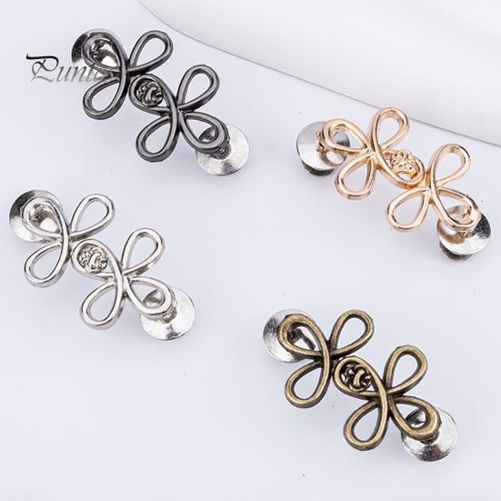 Metal Waist Buckle Six-Leaf Pants Tightener Button, Detachable Loose Jeans Button Pin, No Sewing Required Clothing Accessories Adjuster