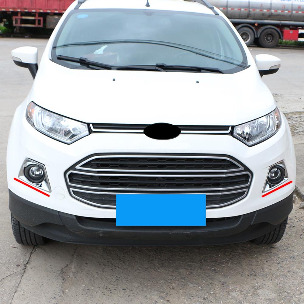 For Ford Ecosport 2013 - 2017 Front Fog Light Cover 2Pcs Fog Lamp Decoration Trim Sticker Auto Styling Accessories