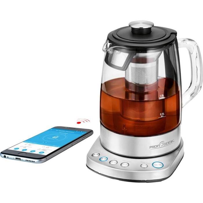 Profi Cook PC-WKS 1167 G Teapot Stainless Steel, Glass