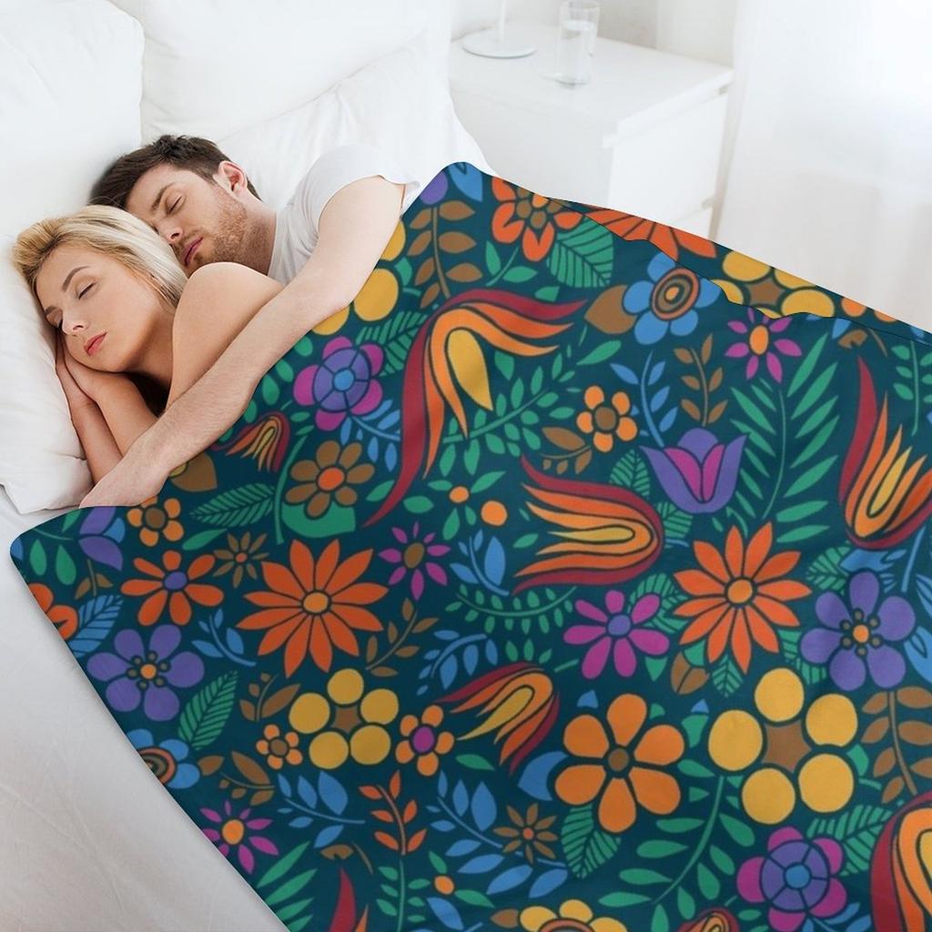 Another Floral Retro Throw Blanket Travel heavy to sleep anime Multi-Purpose Blankets