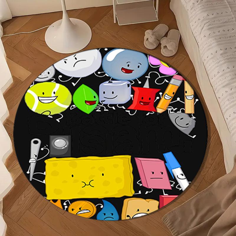 Colorful Dream Island Collage Round Rug for Livingroom,Bedroom, Palyroom, Chair Rug, Area rug, Circle Carpet, Large Size Fan Christmas gift