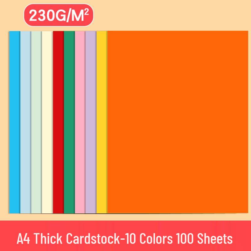 A4 230g Thickened Colored Cardstock for Kids' Crafts & Greeting Cards