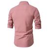 New Spring Men's Fashion Printed Long Sleeve Shirt Casual Versatile Daily Wear Top