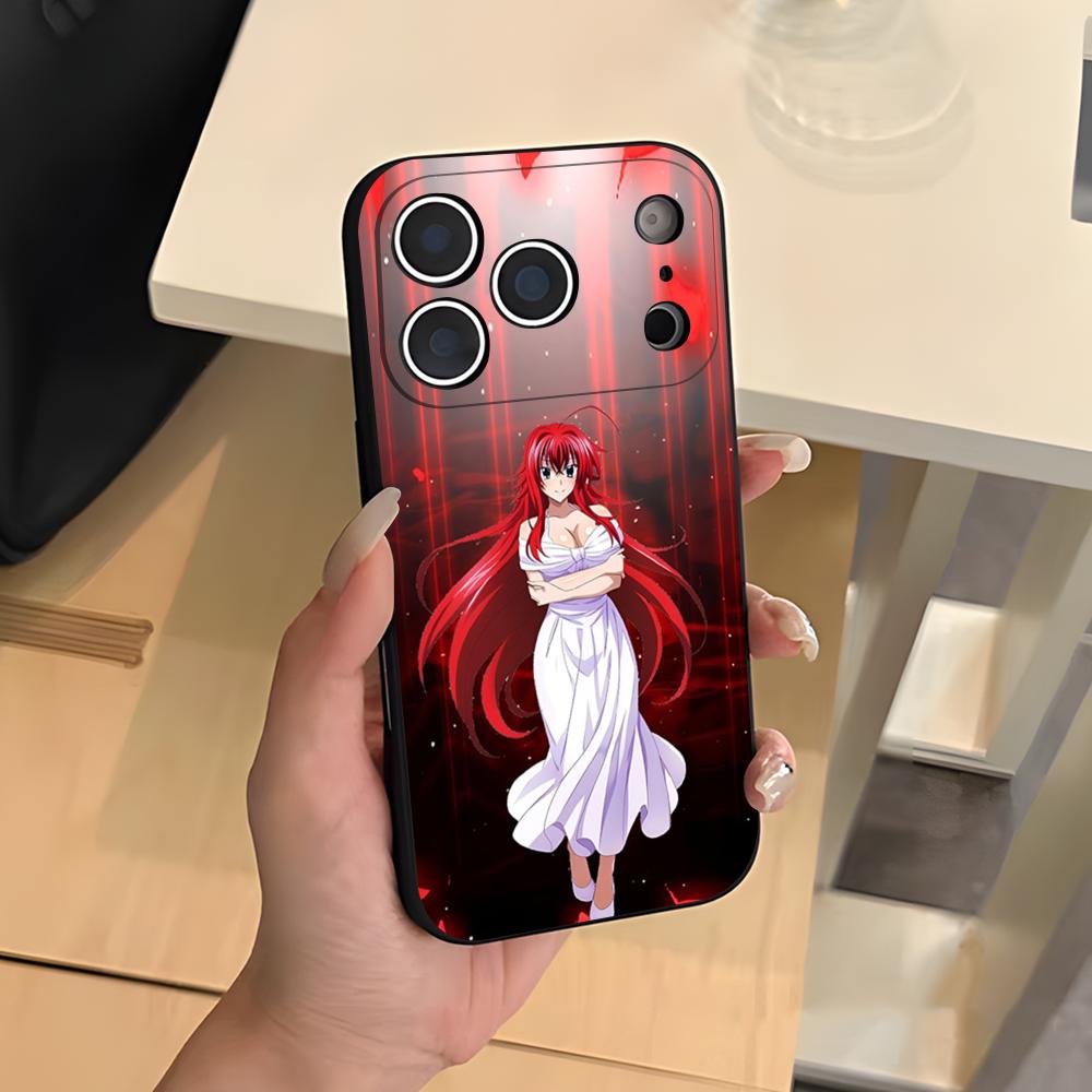 DXD Rias G-Gremory Phone Case For IPhone 17 Air 16 E Pro Max 15 14 13 Mini 12 Pro 11 Max Plus Black Soft Shell