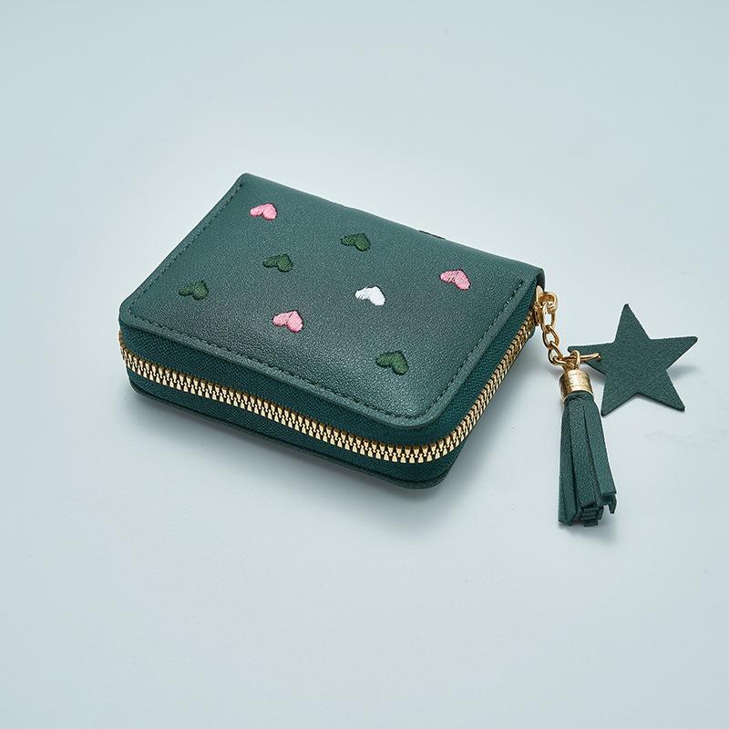 New Tassel zipper Wallet ladies short Korean version of the Multifunctional cute style Female Coin Purse