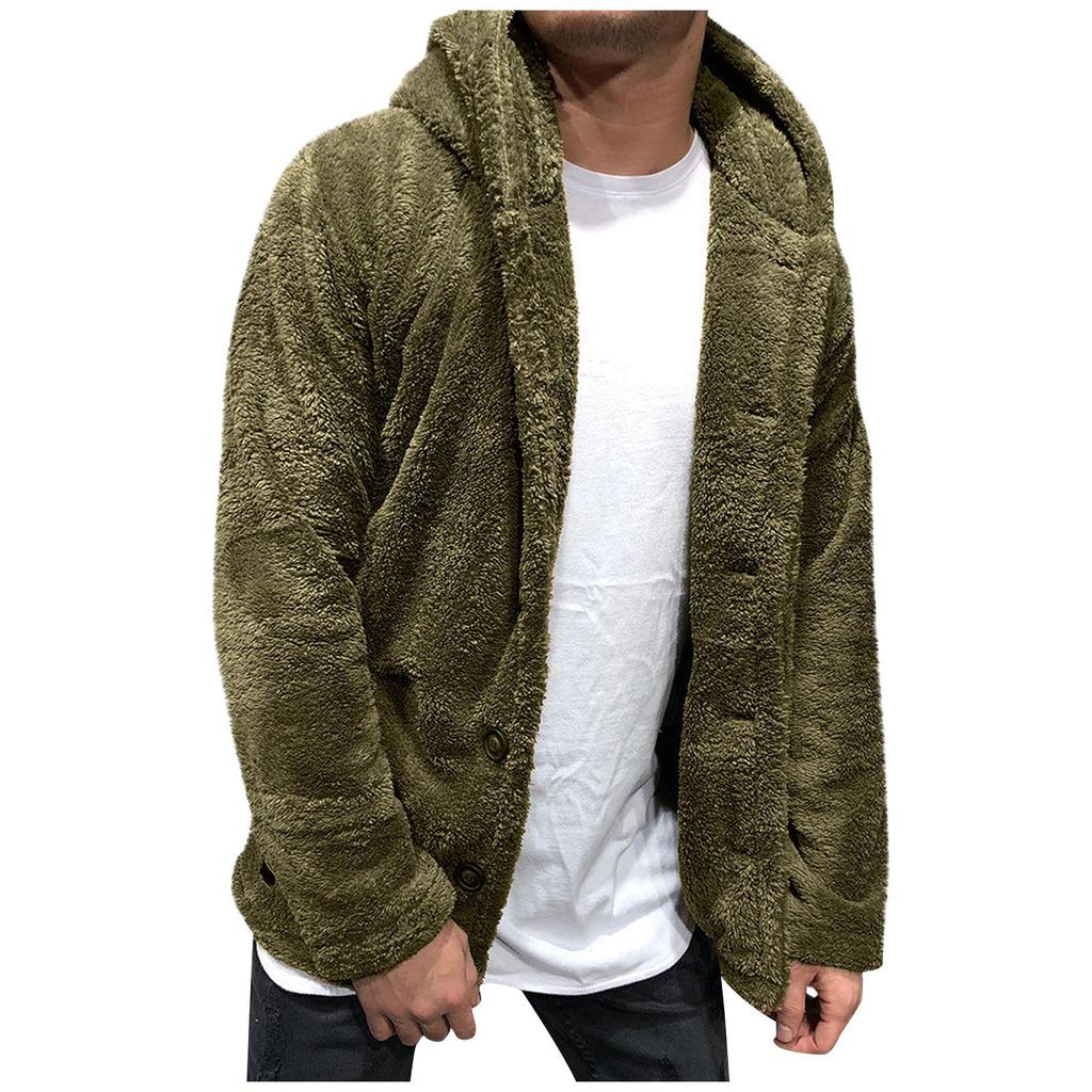 Pánská mikina Oversized Mikiny Kabát Bunda Svetr Topy Vnější oděv Podzim Zima Zapínání na knoflíky Kardigan