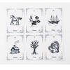 9*6cm Luna Lenormand Deck - 36 Minimalist Black and White Oracle Cards Hand-Drawn Sketch Style