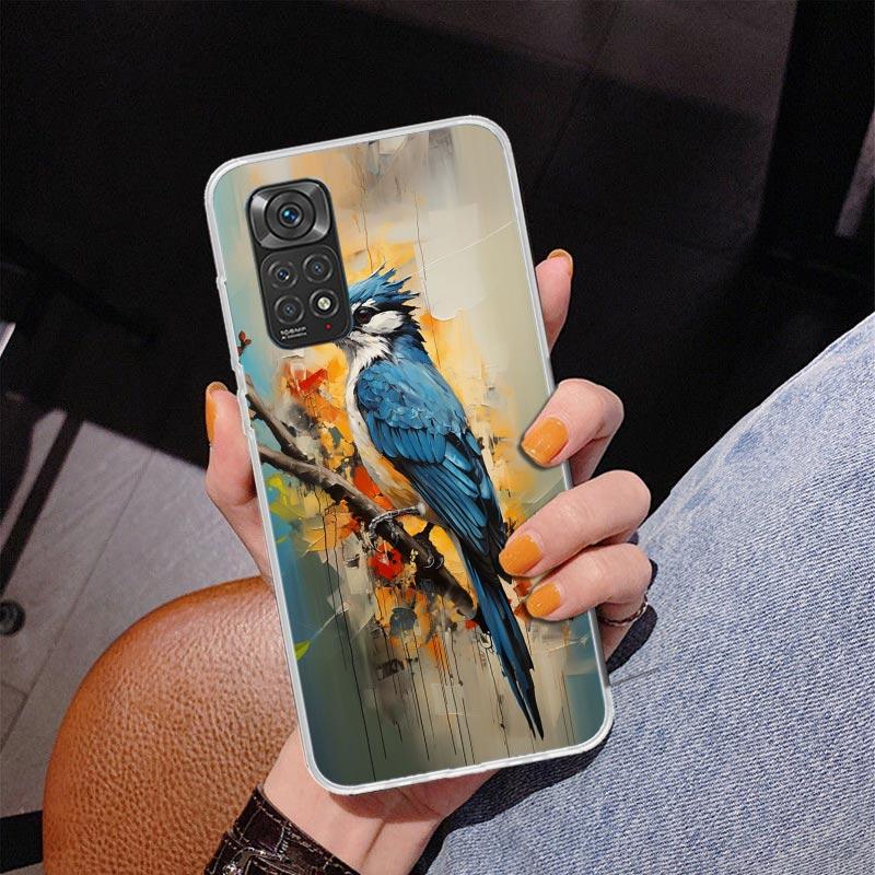 Animal Oil Painting Bird Phnoe Case for Phnoe Case for Xiaomi Redmi Note 15 14 14S 13 Pro Plus 12 12S 11S 11E 10S 10 11T 5G Uniq