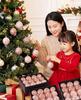 Retro 8cm Christmas Ball Set: 12 Decorative Ornaments for Festive Scenes and Tree Decoration