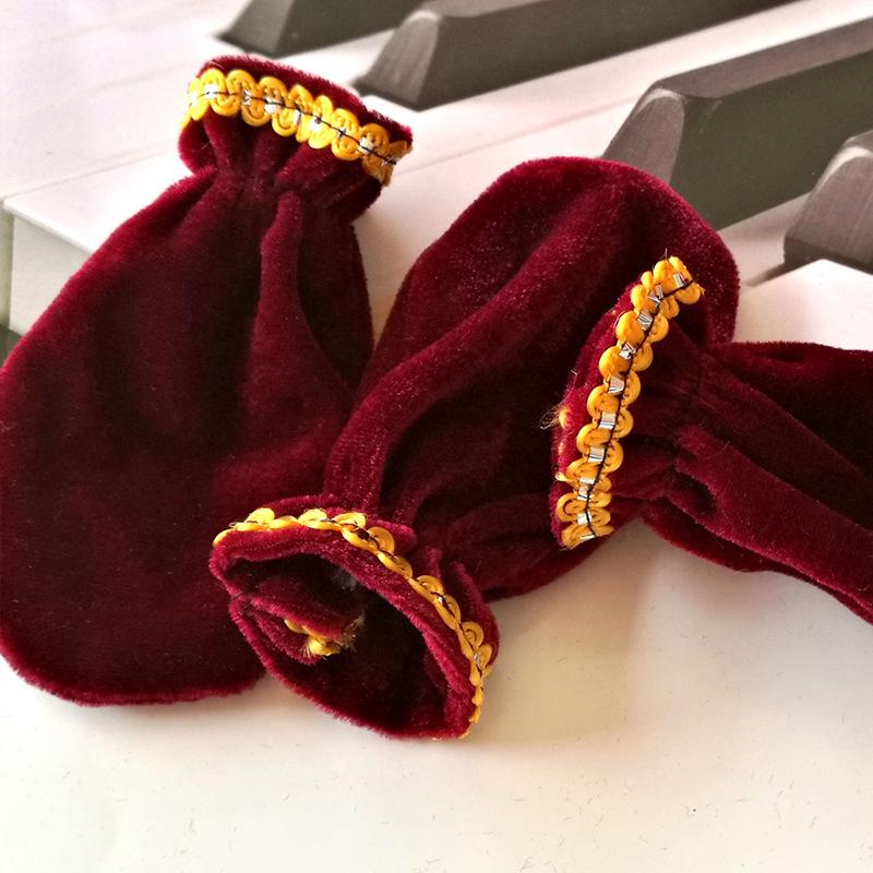

Thick Gold Velvet Piano Pedal Dust Cover темно-червоний колір