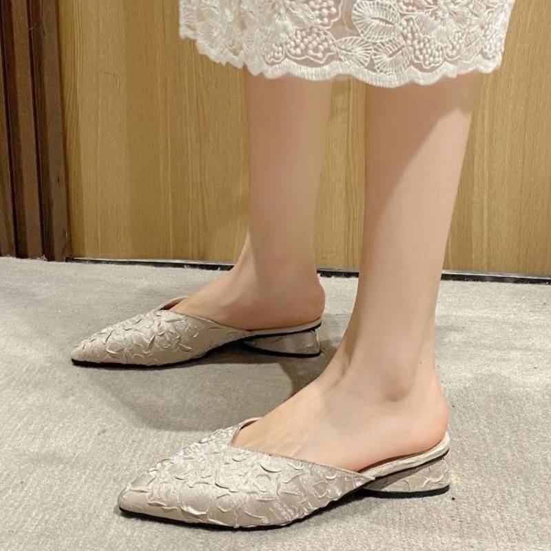 Hanbok Style Slingback Mules With Pu Material For Summer Casual Wear