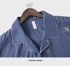 2023 Summer Cotton Short-Sleeve Cardigan Pajama Set for Middle-Aged Men