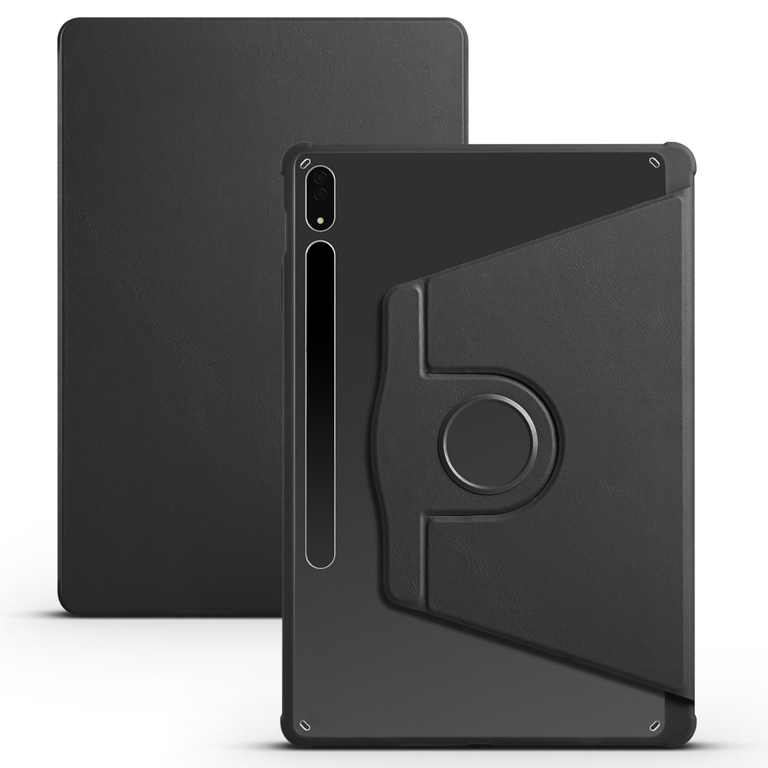 

Чехол для Samsung Galaxy Tab S10+ с вращающейся на 360 градусов подставкой, из ПУ кожи + акриловая накладка для планшета C