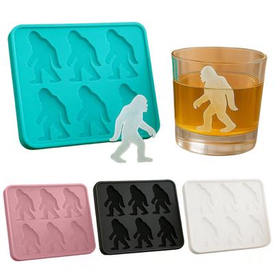 Sasquatch Ice Mold 6 Cavity Silicone Ice Cube Mold Reusable Funny Sasquatch Ice