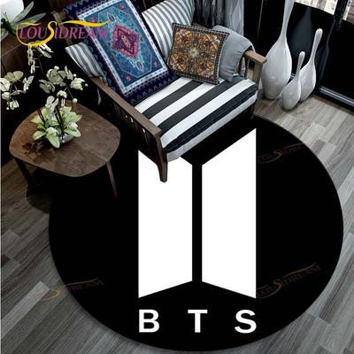 Kpop Bangtan Boys BTS Round Carpet Fashion Newest Pictures Printed Round Area Rugs Parlor Bedroom Floor Mat Anti-slip  Kitchen Mat