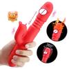 Powerful Thrusting Vibrator Female Clitoris Sucker Vacuum Stimulator Tongue Licking Dildo Adult Supplies Vibro Sex Toy for Women