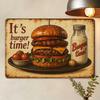 """Es ist Burger-Zeit!"""""" Metallschild - 30,48 x 20,32 cm Retro Küche & Bar Dekor"""