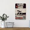Metal Wall Art Poster, Vintage 1985 Live Aid Concert, Bar Decor