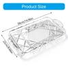 Rectangular Crystal Serving Tray Platter Decorative Tray with a Clear Body, Faceted Pattern and Raised Border for Arranging and Presenting Household