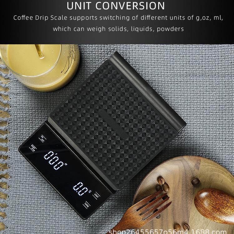 Italian Coffee Scale 0.1g Precision, Touch Button, Hand-Brew, Compact for Kitchen or Home Bar.