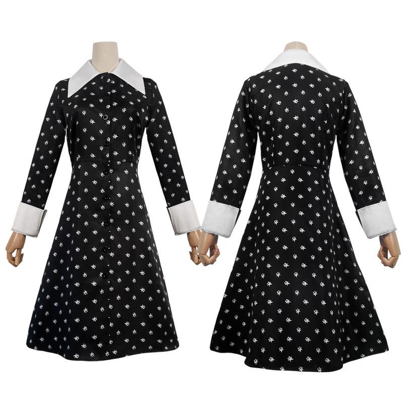 Wednesday Addams Cosplay Costume School Uniform Set Nevermore Academy Outfit for Women Girls