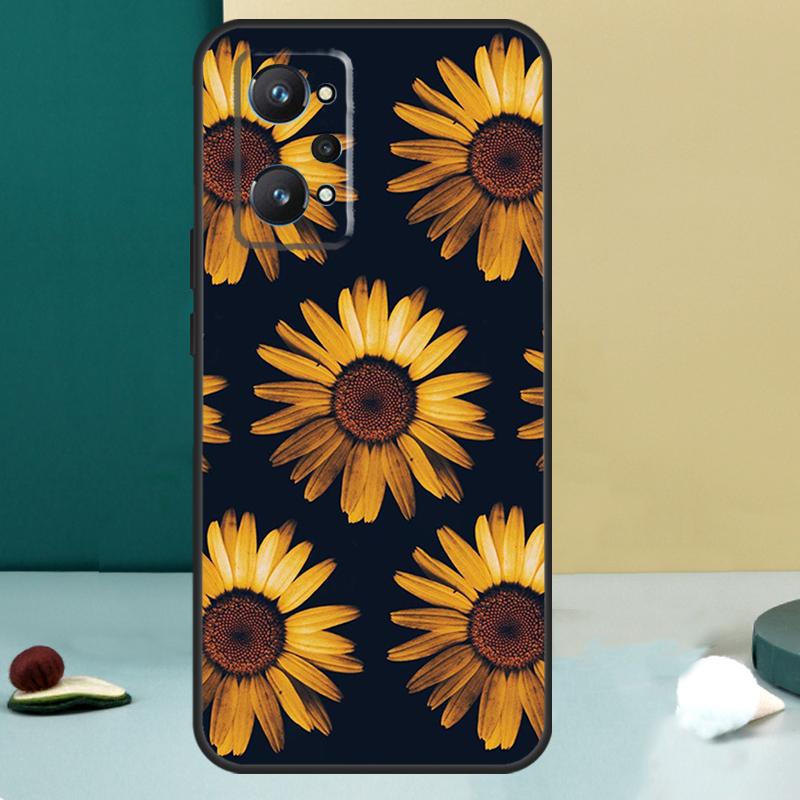 Beauty Yellow Sunflower For Realme 11 10 12 13 14 Pro Plus GT 7 6 5 Pro GT 6T C67 C61 C53 C51 C21Y C25S C75 C55 Case