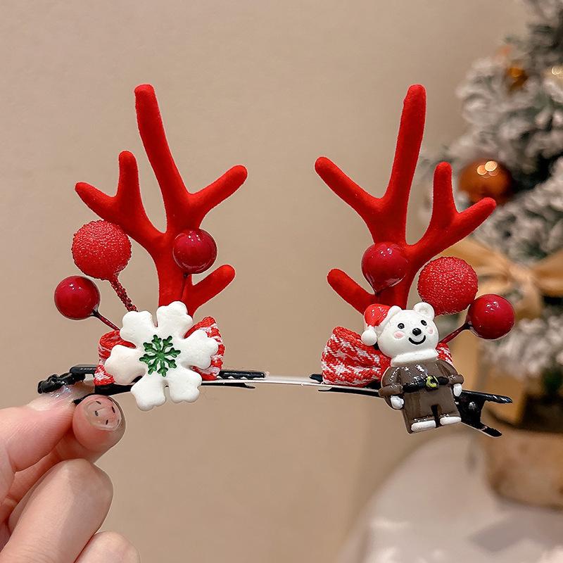 Children's Christmas Reindeer Headband - Cute Holiday Hair Accessory for Photos