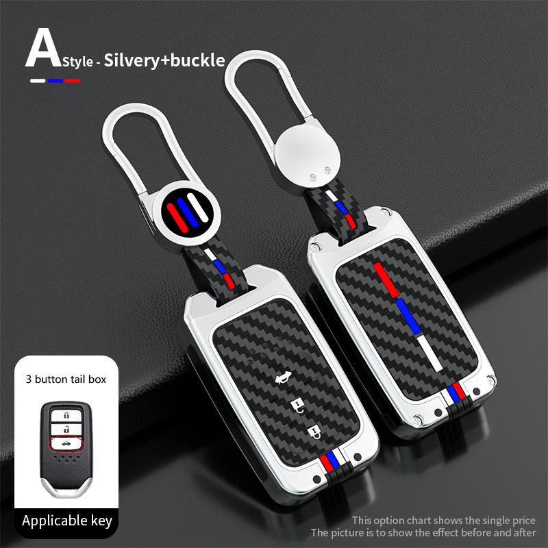 Zinklegierung Auto Fernbedienung Schlüsselhülle Abdeckung für Honda 2017 2018 19CRV Pilot Accord Civic Jazz Jade Fit HR-V Freed Schlüsselanhänger AutoZubehör