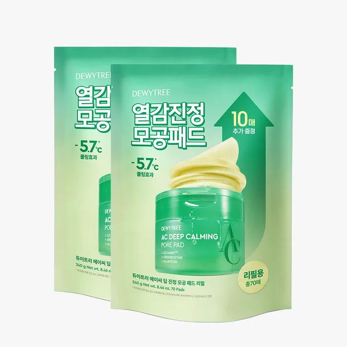 [Total 140 sheets, 1+1 Refill] AC Deep Soothing Pore Pads 70 Sheets, 2 Refills