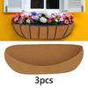 3Pcs/Set Felting Non Woven Cloth Planter Basket Liners Brown Lightweight Hanging Flower Basket Liners for Garden Fence Pot