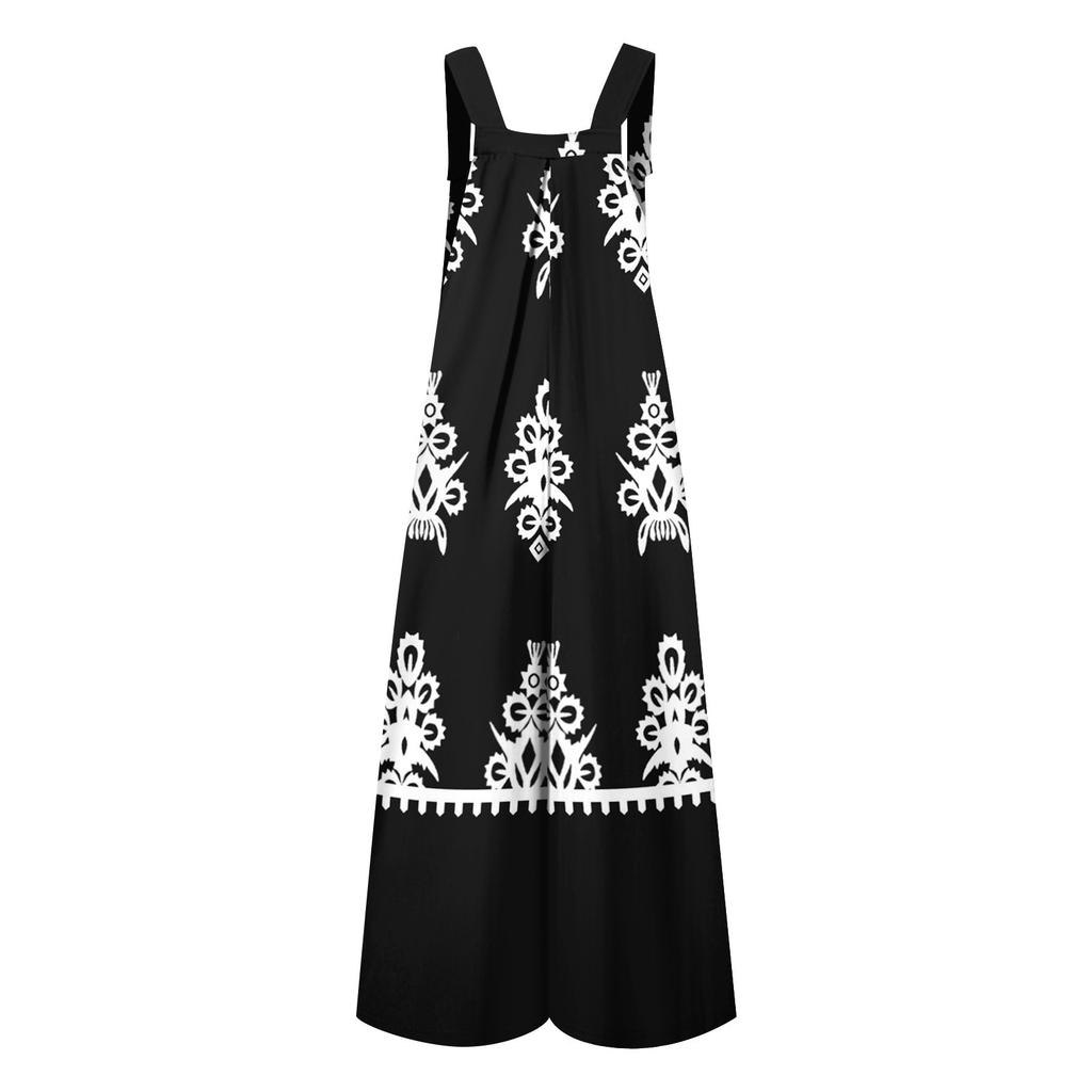 Women's Casual Jumpsuit Sleeveless Popular Floral Print Jumpsuit