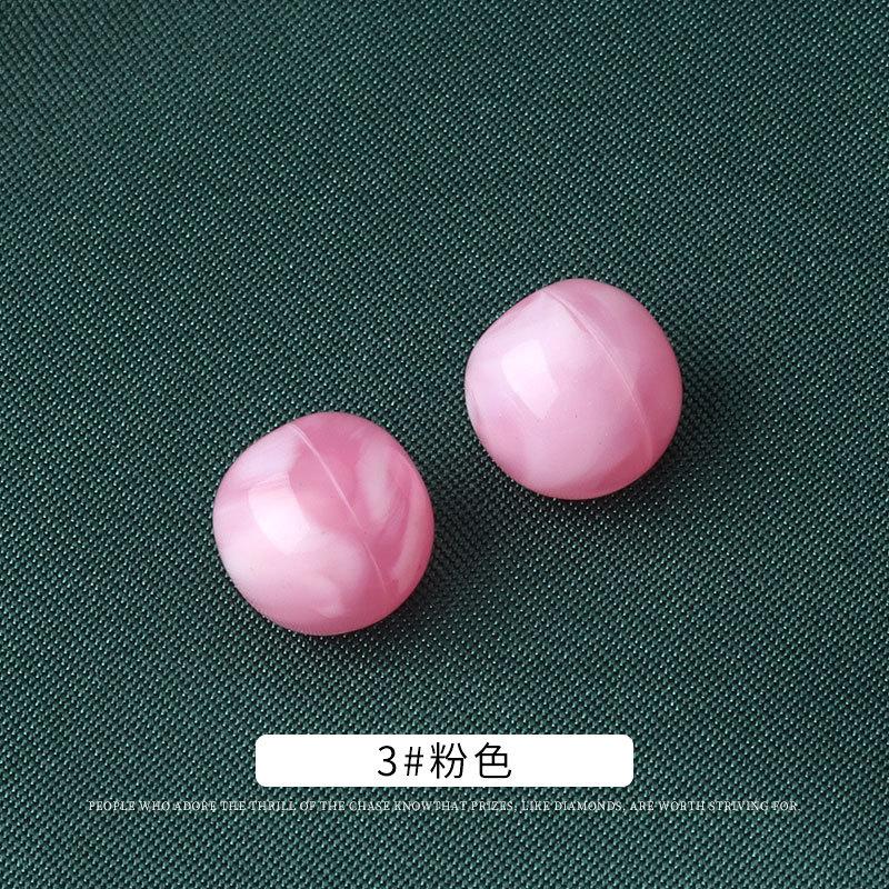 5pcs Round Resin Pearlescent Button Cheongsam Button Chinese Hanfu Tang Suit Shirt Button Chiffon Shirt Imitation Jade Decorative Button