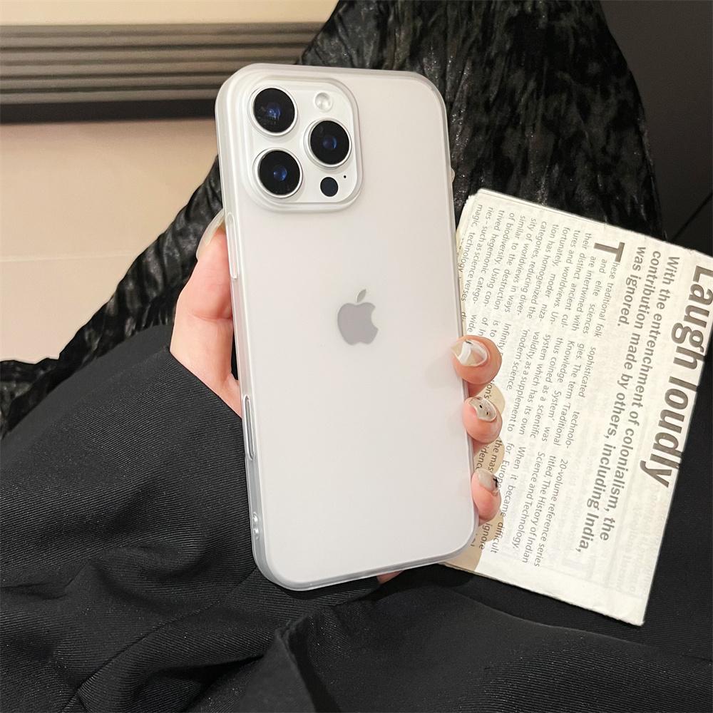 Matte Candy Transparent Phone Case For iPhone 17 Air 16 15 14 Pro Max Plus 13 12 11 XR XS XsMax Shockproof Silicone Bumper Cover