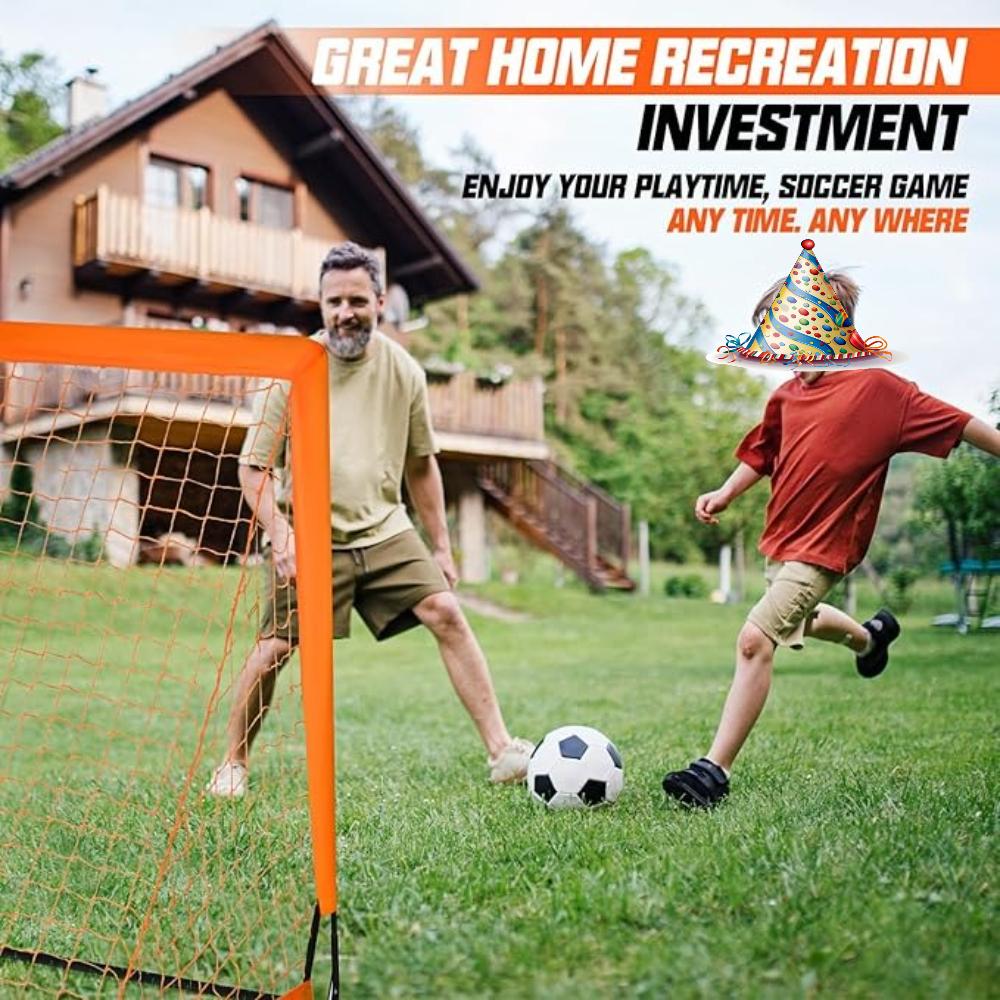 Soccer Goal – Foldable Frame Net for Kids + Youth – Indoor + Outdoor Soccer Goal with Carry Bag – Easy Setup – Multiple Sizes for Practice & Games