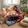 Romantic Sweet Calfs Theme blanket Lightweight Warm Flannel Blanket Decorative Throw Blanket for Home Decoration