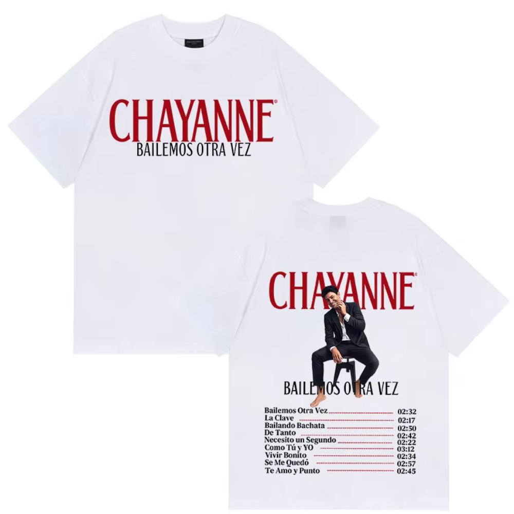 Chayanne Bailemos Otra Vez Tour 2026 New Album T Shirt Hip Hop Oversized Cotton Tshirts Vintage Hot Sale ONeck Tees Streetwear
