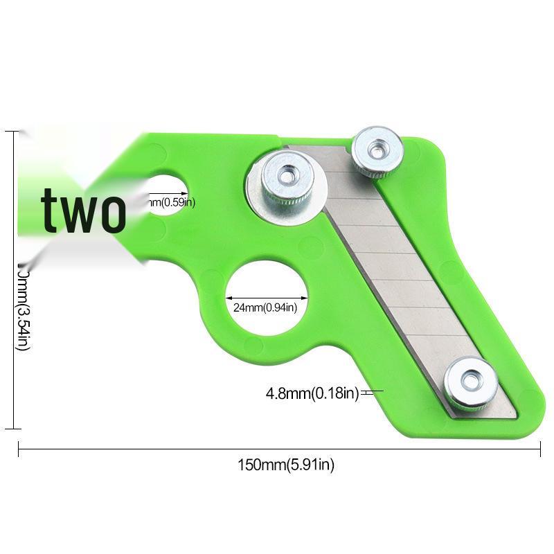 Right-Angle Woodworking Edge Trimming Knife with Curved Blade for Flush and Chamfer Edge Banding