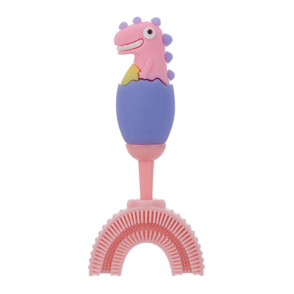360 Degree U-shaped Tooth Brush Soft Children Teeth Cleaning Dinosaur Baby Toothbrush  Boy Girl