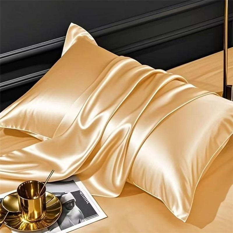 Ice Silk Pillow Cover - Summer Faux Trade Throw Pillow Case For Cushions