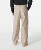 Musinsa Standard Back Satin Wide Officer Pants [Light Beige]