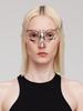 CyberPunk Unregelmäßige Stromlinienförmige Stahl Party Maske Gothic Punk Metall Mechanisch Außerirdisch Flüssiges Gesicht Ornament Ohrringe Schmuck