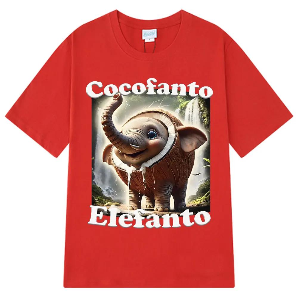 Cocofanto Elefanto Funny Italian Brainrot Meme Graphic T-shirt Women Summer Comfort Loose Short Sleeve T-shirts Tops